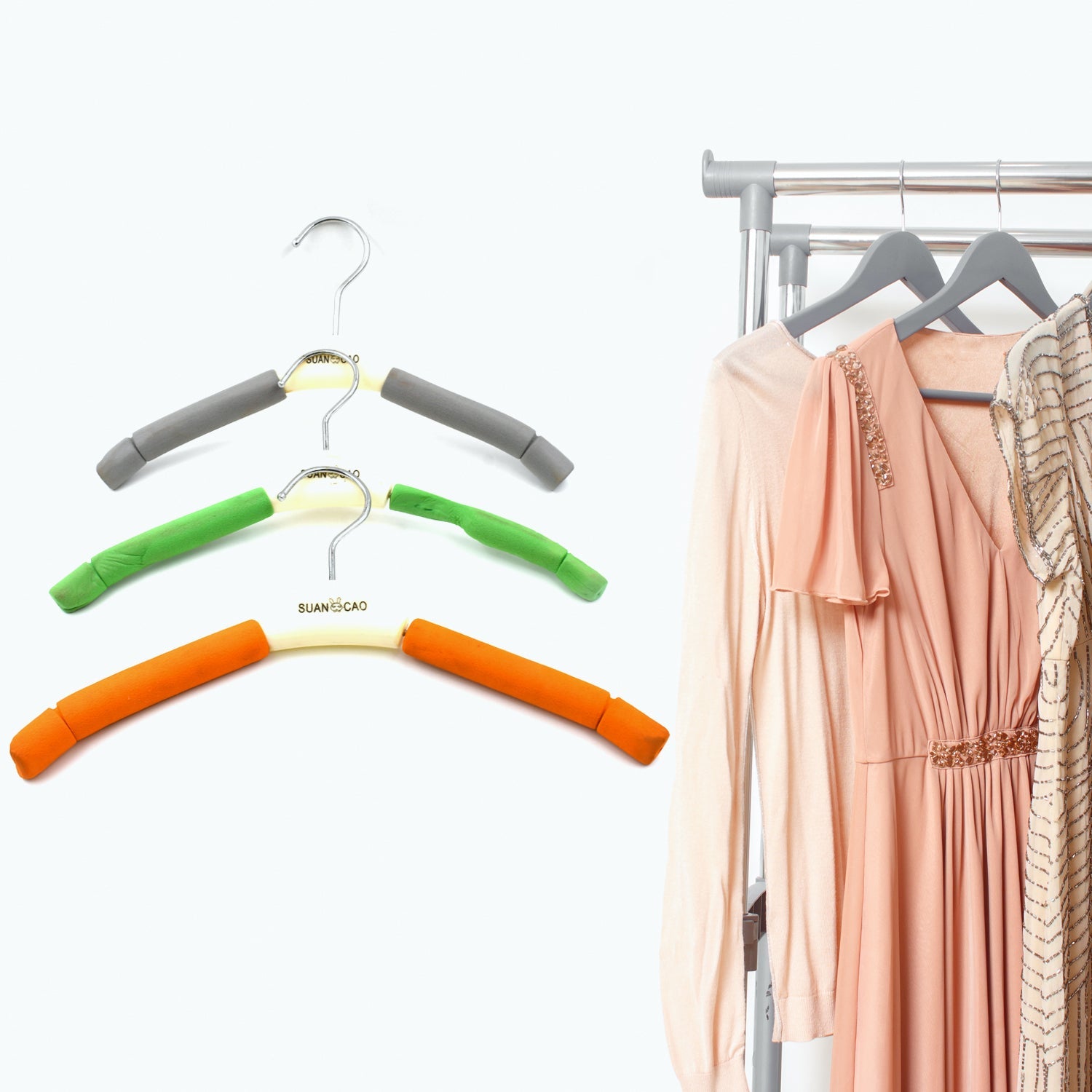 Solid Sponge Hanger Non-Slip Hanger Home No Trace Clothes Hanging Pants Clip Clothing Store Hangers, Clothes Hanger for Closet Wedding Dress Women, Men, Children Clothing (1 Pc / Mix Color) Solid Sponge Hanger Non-Slip Hanger Home No Trace Clothes Hanging Pants Clip Clothing Store Hangers, Clothes Hanger for Closet Wedding Dress Women, Men, Children Clothing (1 Pc / Mix Color)